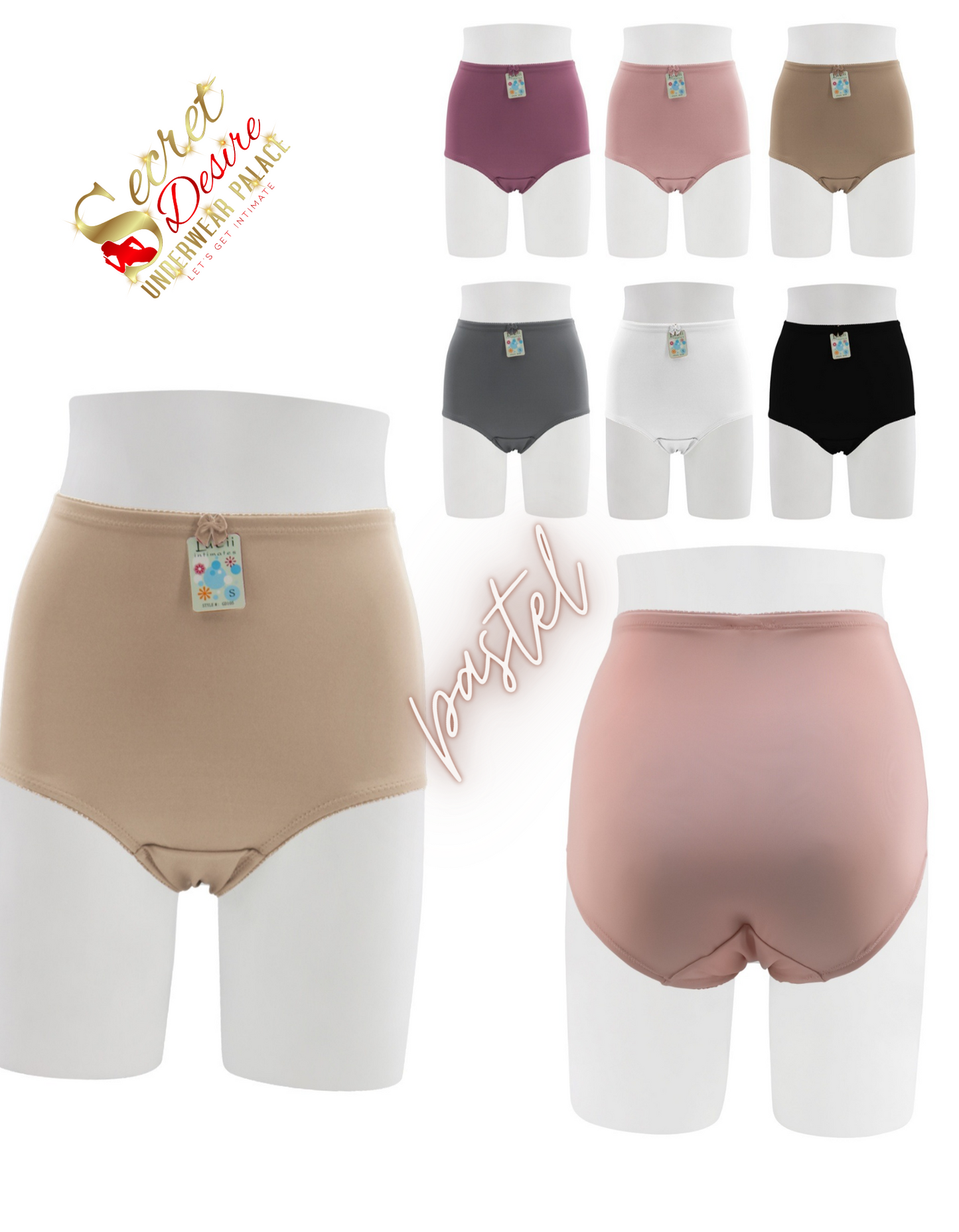 Pastel High waist Panty (Plus size)